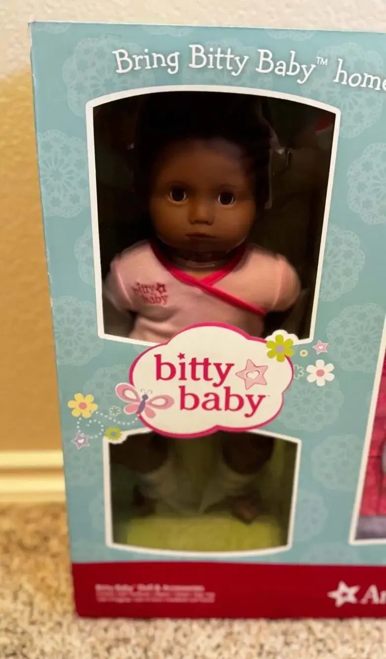 American Girl Bitty Baby Doll & Nurturing Set - Textured Black Hair, Brown Eyes